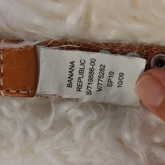 Tan Leather studded Belt - Picture 6 of 9